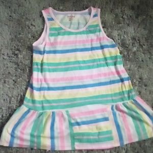 Colorful striped Cat & Jack long tank top shirt dress girls 14/16